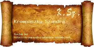 Krompaszky Szandra névjegykártya